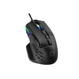 ماوس ألعاب سلكي بورودو 9D DPI 12800 مع 13 وضع إضاءة RGB - أسود
