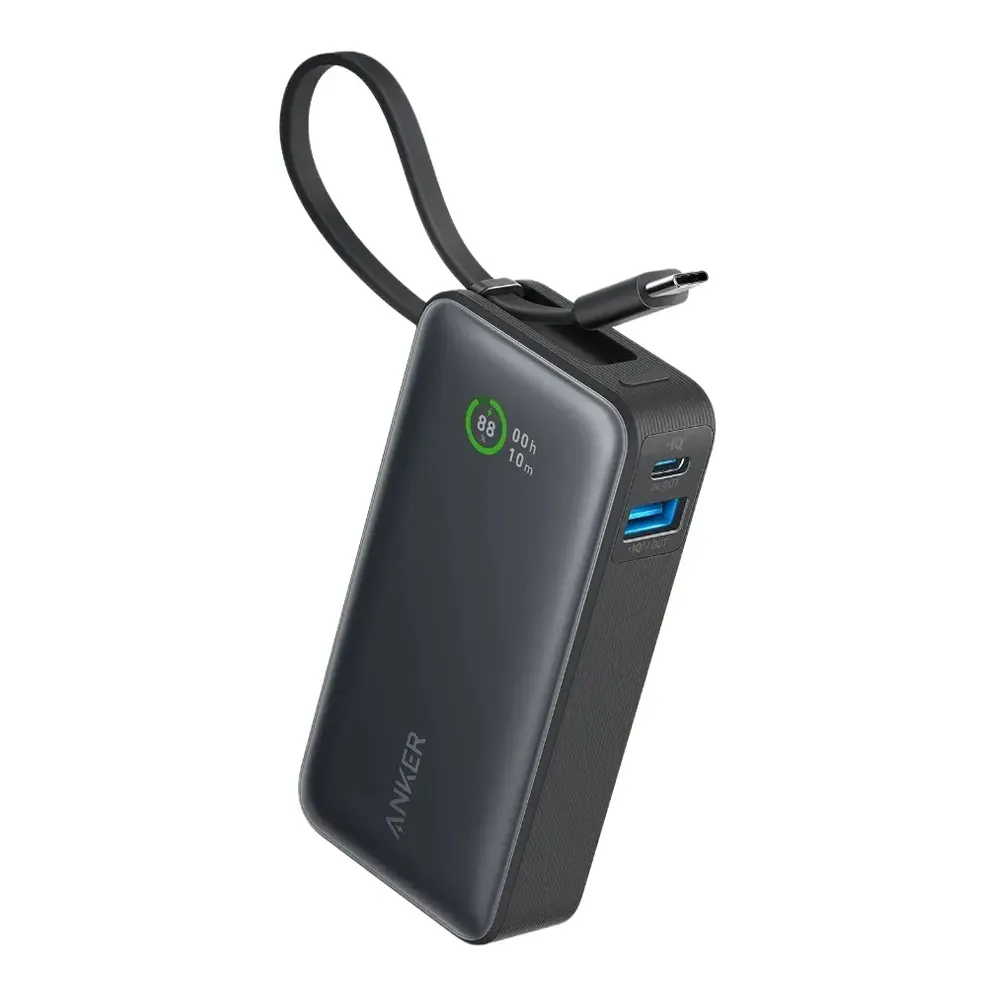 Anker Nano 10,000 mAh Power Bank Built-In USB-C Cable 30W
