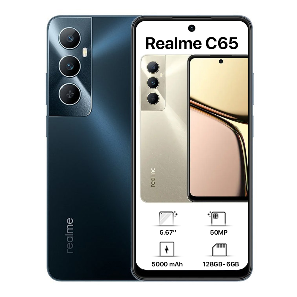 Realme C65 Dual Sim - 128GB, 6GB Ram, 4G