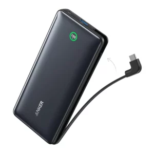 Anker Nano 20,000 mAh Power Bank Built-In USB-C Cable 30W