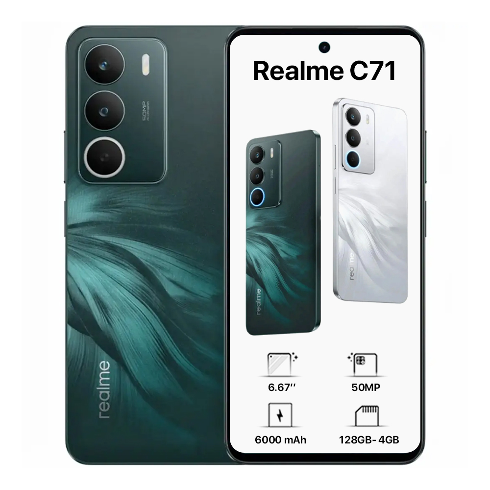 Realme C71 Dual Sim - 128GB, 4GB Ram,4G