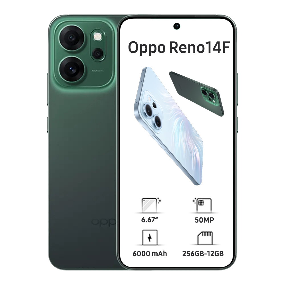 Oppo Reno 14F Dual Sim - 256GB, 12GB Ram,5G
