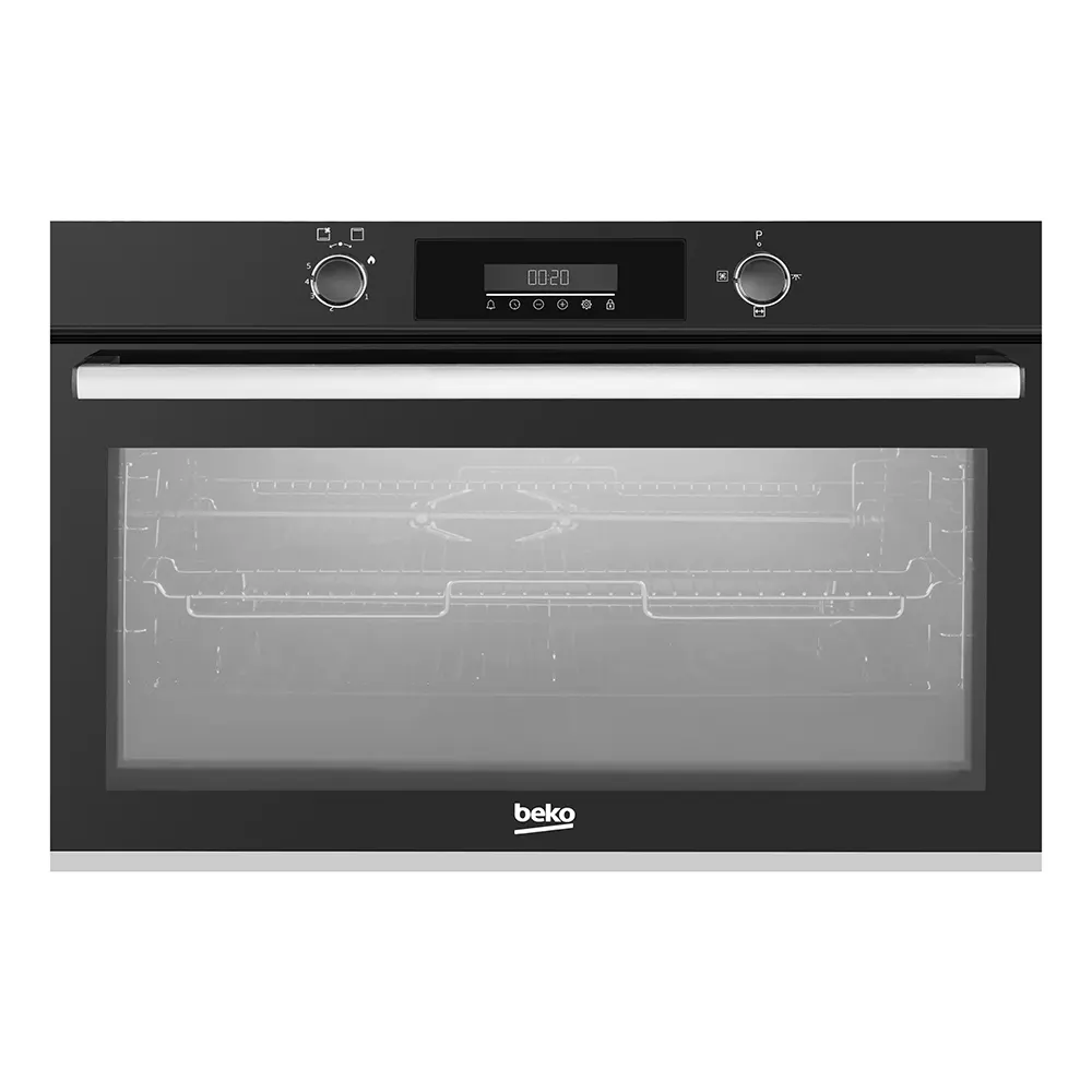 Beko Digital Built-In Gas Oven With Electric Grill, 90 cm, 108 Liter, Black Silver - BBWHT12300B
